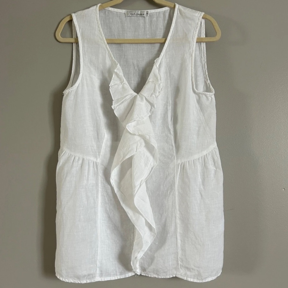 Cut Loose White Sleeveless Top